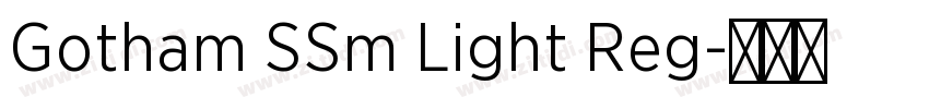 Gotham SSm Light Reg字体转换